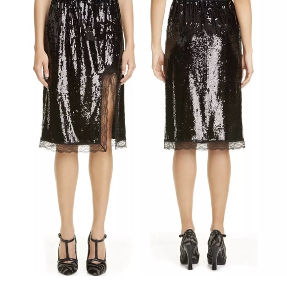 Elegant Black Sequin Skirt - Picture 7 of 8